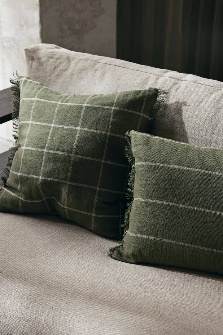 Calm Cushion - Ferm Living - Bedding + Pillows - Camel/ Black - 15.7" x 35.4" - HORNE