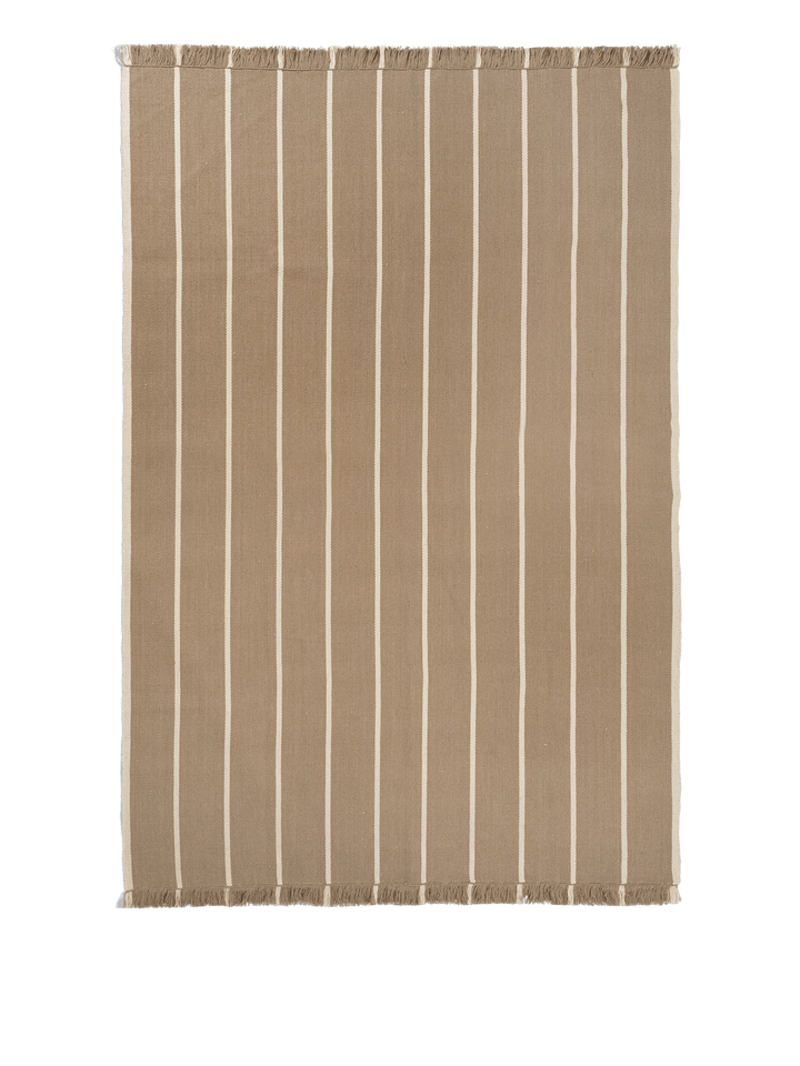 Calm Kelim Rug - Ferm Living Rugs - 200 x 300 - Dark Sand/Off - white - HORNE
