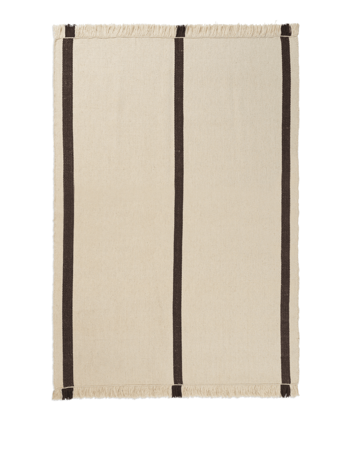 Calm Kelim Rug - Ferm Living Rugs - 140 x 200 - Off - white/Coffee - HORNE
