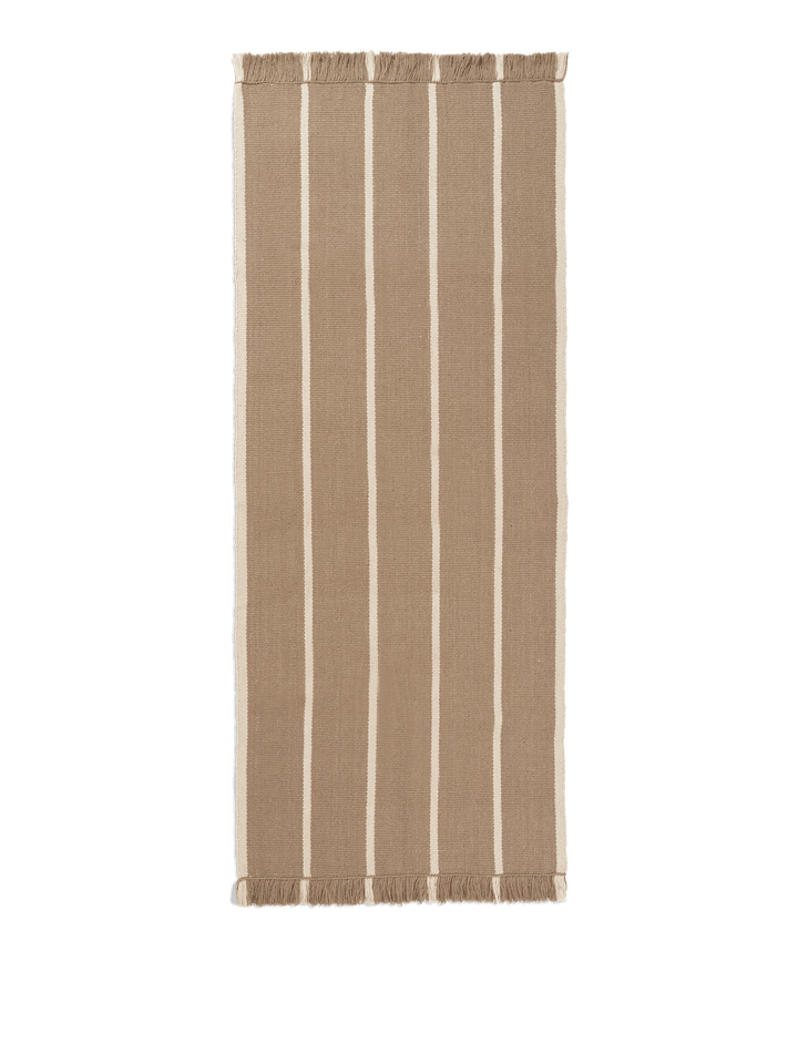 Calm Kelim Runner - Ferm Living Rugs - Dark Sand/Off - white - HORNE