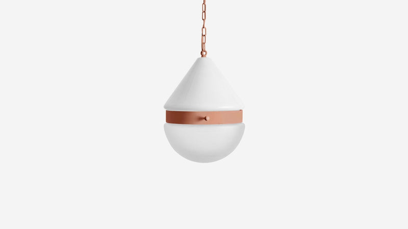 Cardinal Hemisphere Pendant Large - Workstead - Ceiling Lights - Matte Black Enamel - 24
