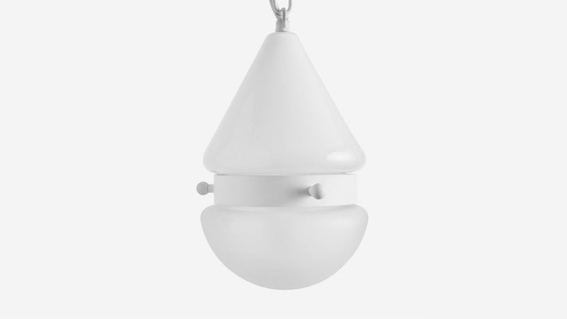 Cardinal Hemisphere Pendant Small - Workstead - Ceiling Lights - Matte Black Enamel - 24