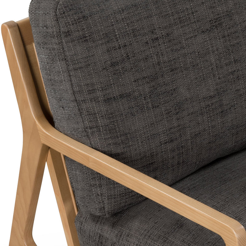 Carmelo Upholstered Accent Chair - Urbia Sofas - Oak - Black - HORNE