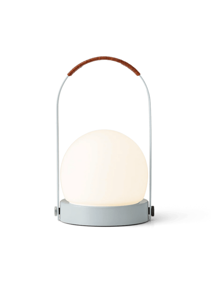 Carrie Portable LED Lamp - Audo Copenhagen Lighting - Linen Blue / Leather - HORNE
