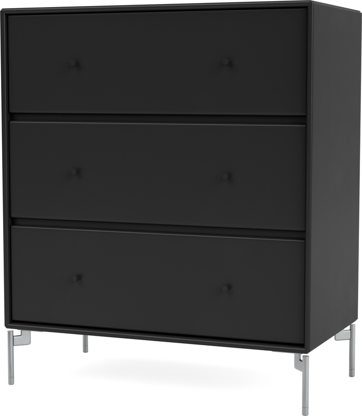 Carry Dresser - With Legs - Montana - Dressers - Black - Matte Chrome - HORNE