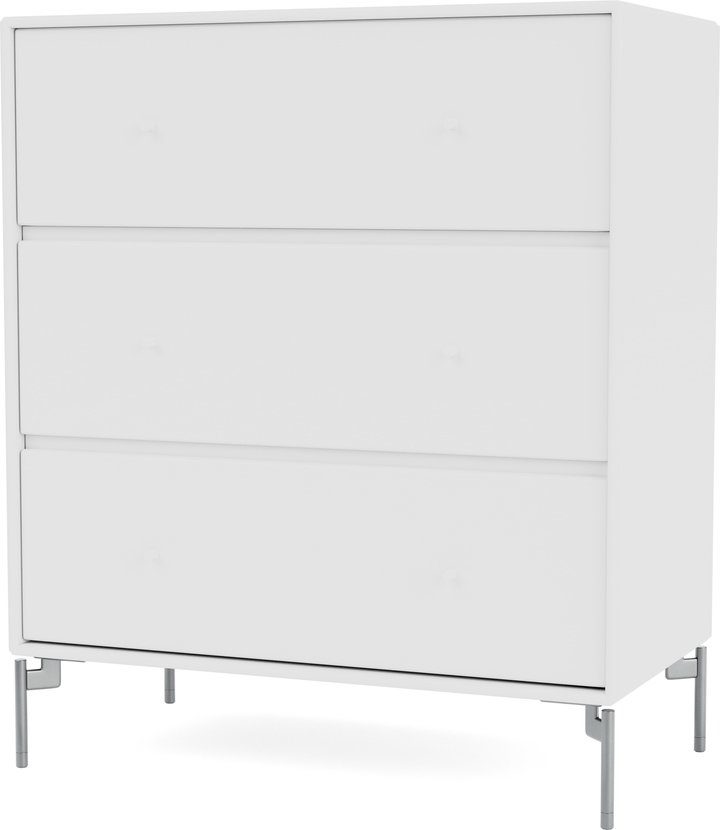 Carry Dresser - With Legs - Montana - Dressers - New White - Matte Chrome - HORNE