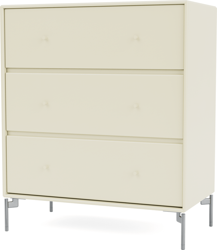 Carry Dresser - With Legs - Montana - Dressers - Vanilla - Matte Chrome - HORNE