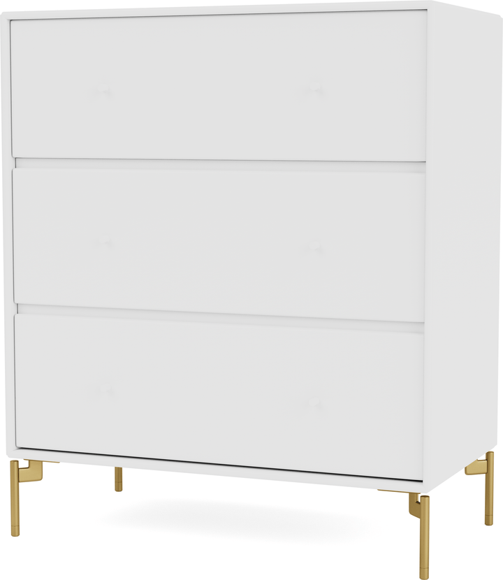 Carry Dresser - With Legs - Montana - Dressers - New White - Brass - HORNE