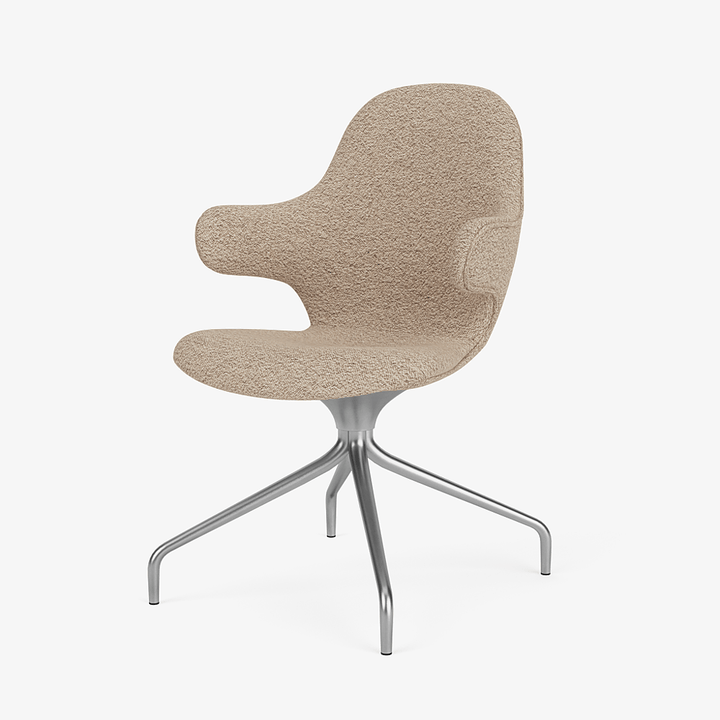Catch Armchair - 4 - Star Swivel Base - &Tradition Chairs - Karakorum 003 - Polished Aluminum - HORNE