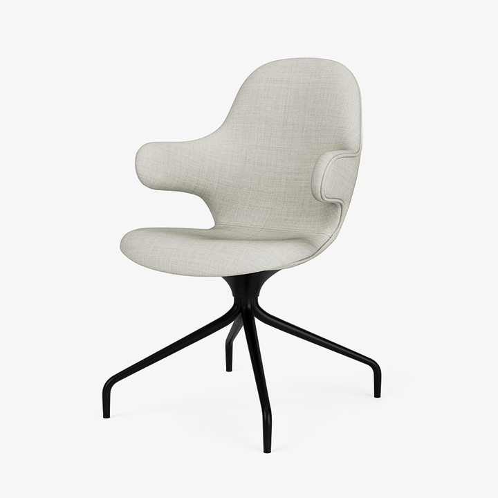 Catch Armchair - 4 - Star Swivel Base - &Tradition Chairs - Canvas 0114 - Black - HORNE