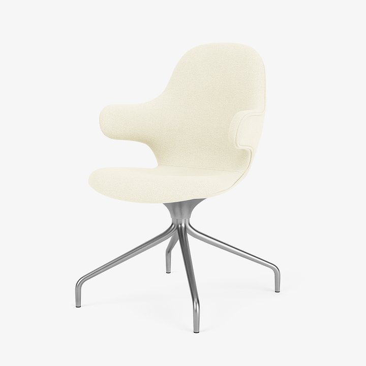 Catch Armchair - 4 - Star Swivel Base - &Tradition Chairs - Hallingdal 65 0100 - Polished Aluminum - HORNE