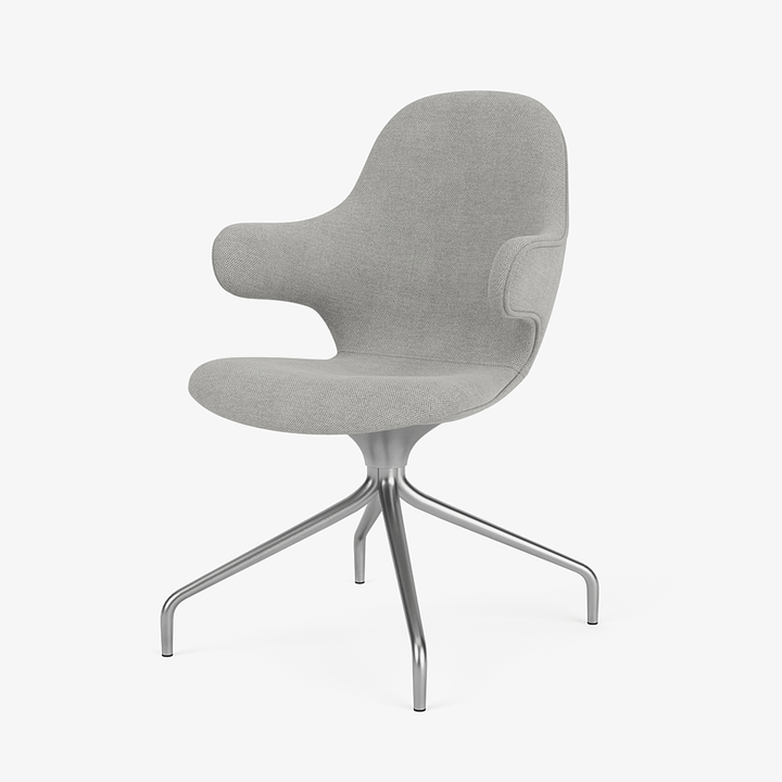 Catch Armchair - 4 - Star Swivel Base - &Tradition Chairs - Fiord 0151 - Polished Aluminum - HORNE