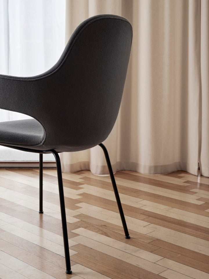 Catch Armchair - Black Tube Base - &Tradition Chairs - Noble Aniline Leather Cognac - HORNE