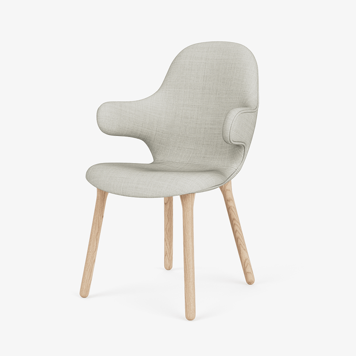 Catch Armchair - Wood Base - &Tradition Chairs - Canvas 0114 - Oiled Oak - HORNE
