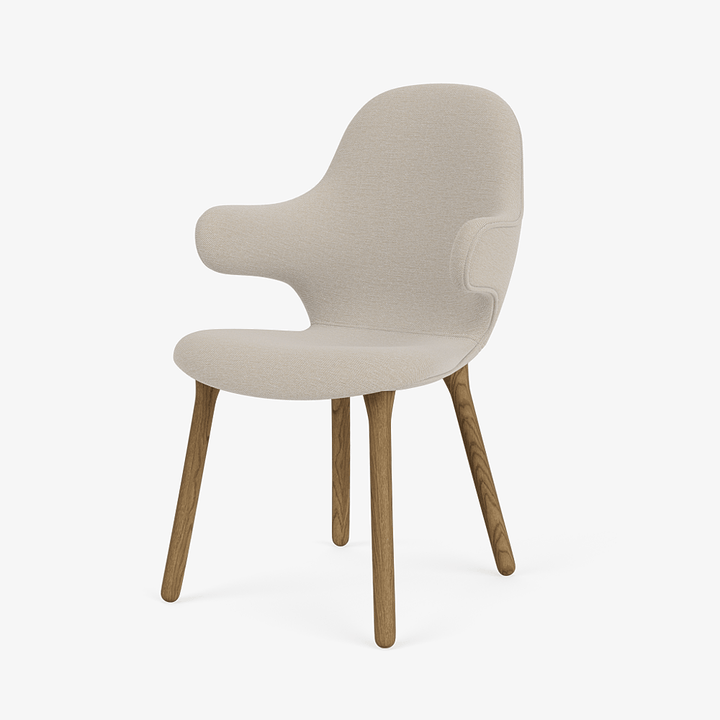 Catch Armchair - Wood Base - &Tradition Chairs - Steelcut Trio 0213 - Smoked Oiled Oak - HORNE