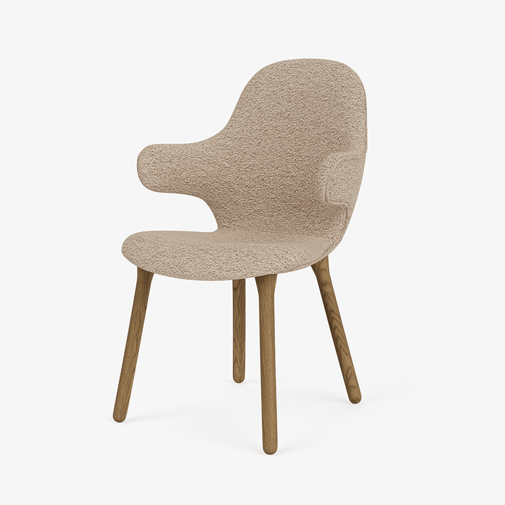 Catch Armchair - Wood Base - &Tradition Chairs - Karakorum 003 - Smoked Oiled Oak - HORNE