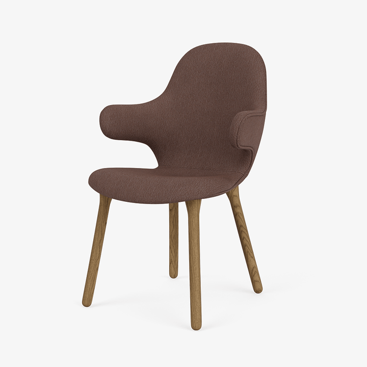 Catch Armchair - Wood Base - &Tradition Chairs - Steelcut Quartet 0354 - Smoked Oiled Oak - HORNE