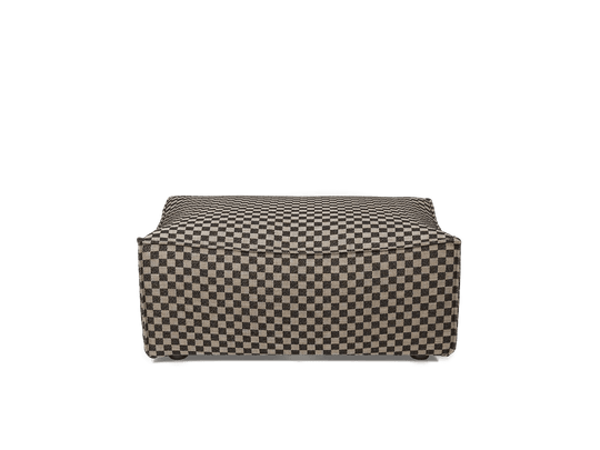 Catena Pouf Square - S500 - Ferm Living Stools + Benches + Ottomans - Check - Sand/Black - HORNE