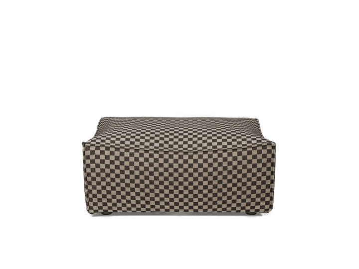 Catena Pouf Square - S500 - Ferm Living Stools + Benches + Ottomans - Check - Sand/Black - HORNE