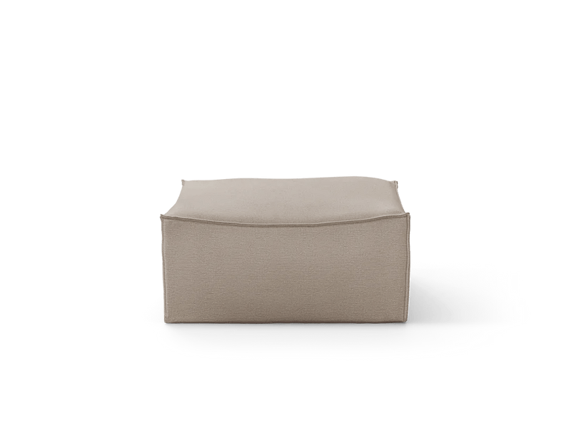 Catena Pouf Square - S500 - Ferm Living Stools + Benches + Ottomans - Loose Drape - Natural - HORNE