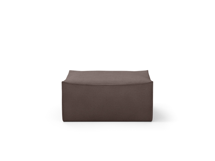 Catena Pouf Square - S500 - Ferm Living Stools + Benches + Ottomans - Hot Madison - Brown - HORNE