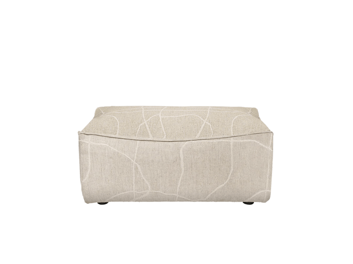 Catena Pouf Square - S500 - Ferm Living Stools + Benches + Ottomans - Can Lis - Sand/Off - White - HORNE