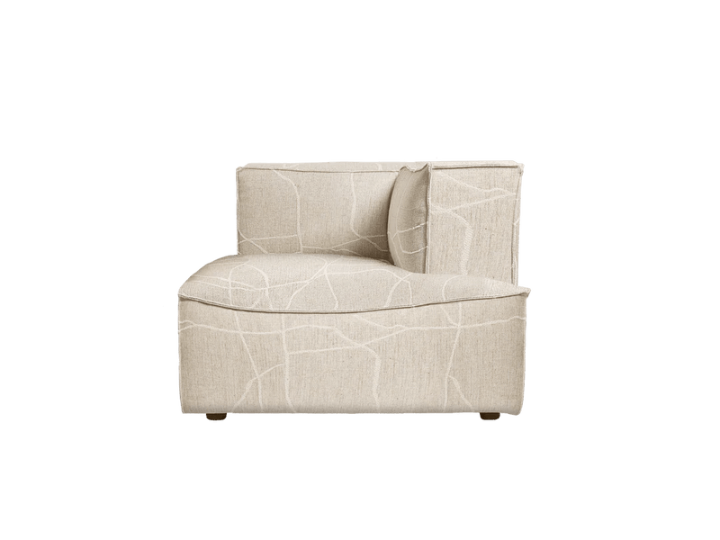 Catena Sofa Chaise Longue Right - S601 - Ferm Living Sofas - Cotton Linen - Natural - HORNE