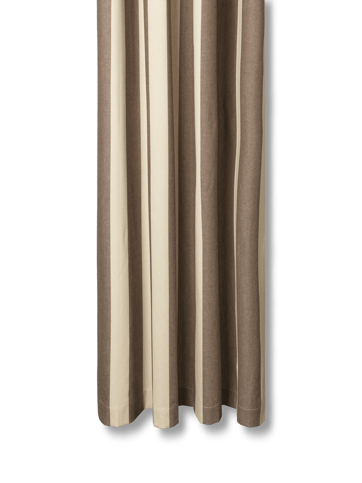 Chambray Shower Curtain - 80.7"H - Ferm Living - Bath - Carob Brown/Parchment - HORNE