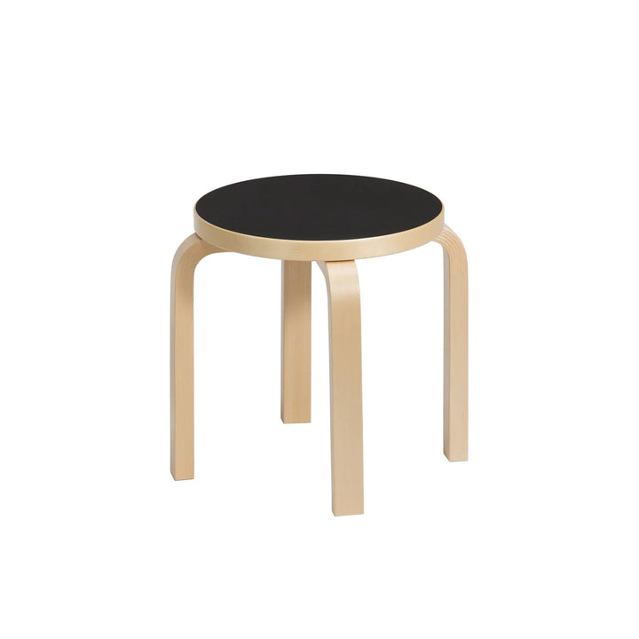 Children's Stool NE60 by Alvar Aalto - Artek Tables + Desks - Black Seat - HORNE