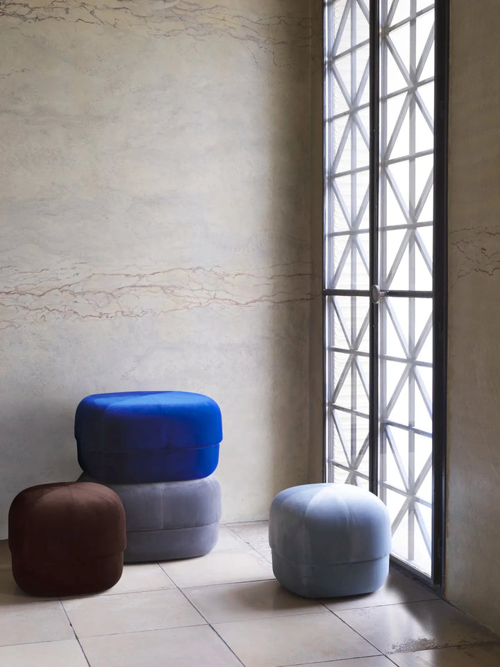 Circus Velour Pouf - Normann Copenhagen Poufs & Stools - Circus Velour Pouf Large - Light Blue - HORNE