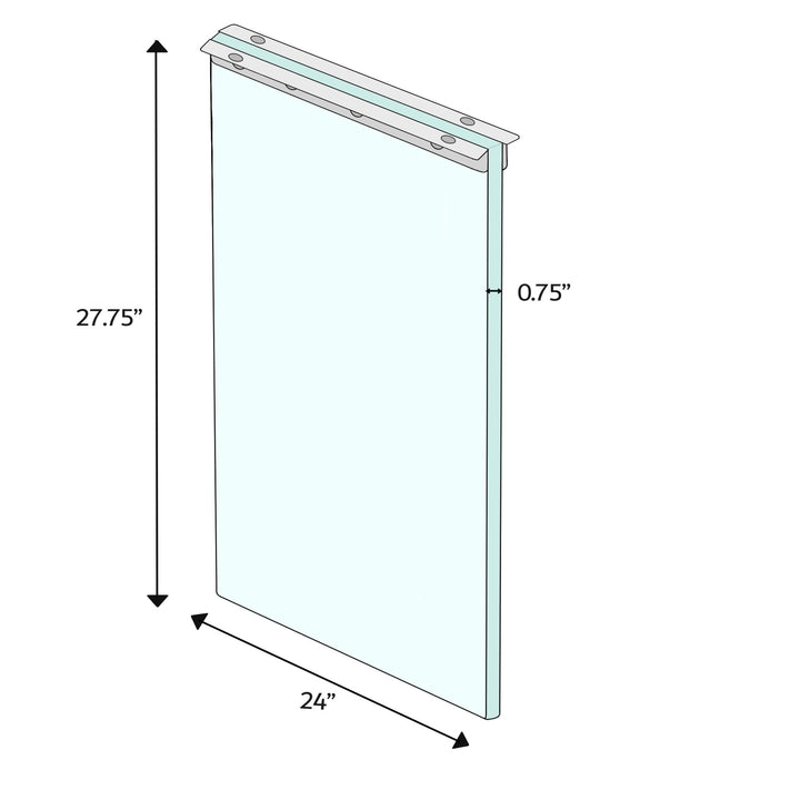 Clear Glass Slab Table Base - Dining Height - Set of 2 - Urbia Table + Task - HORNE