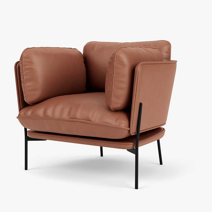 Cloud Lounge Chair - &Tradition Chairs - Noble Leather Cognac - HORNE