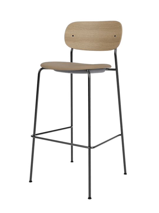 Co Bar Chair - Seat Upholstered - Audo Copenhagen Chairs - Natural Oak - Audo Bouclé 02 - HORNE