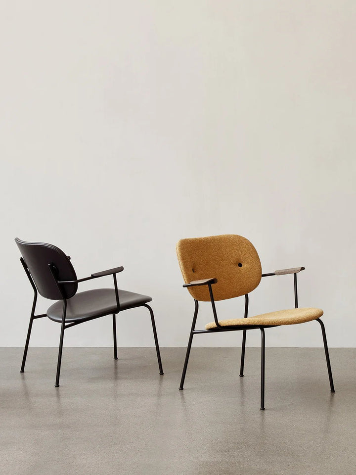 Co Lounge Chair - Fully Upholstered - Audo Copenhagen Chairs - Natural Oak | Audo Bouclé 02 - HORNE
