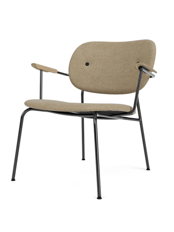 Co Lounge Chair - Fully Upholstered - Audo Copenhagen Chairs - Natural Oak | Audo Bouclé 02 - HORNE