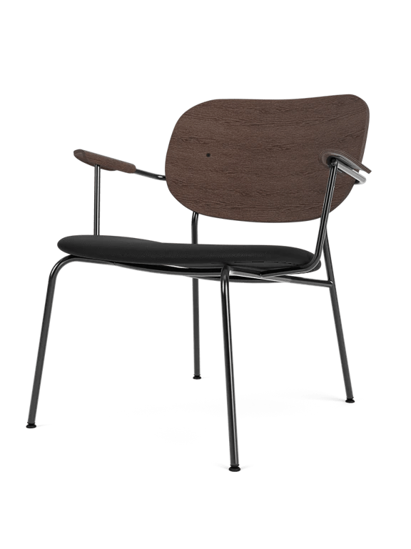 Co Lounge Chair - Seat Upholstered - Audo Copenhagen Chairs - Dark Stained Oak | Sierra 1001 - HORNE