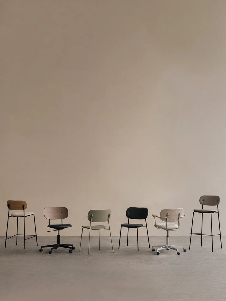 Co Task Chair - Seat Upholstered - Audo Copenhagen Chairs - Natural Oak - Sierra 0441 - HORNE