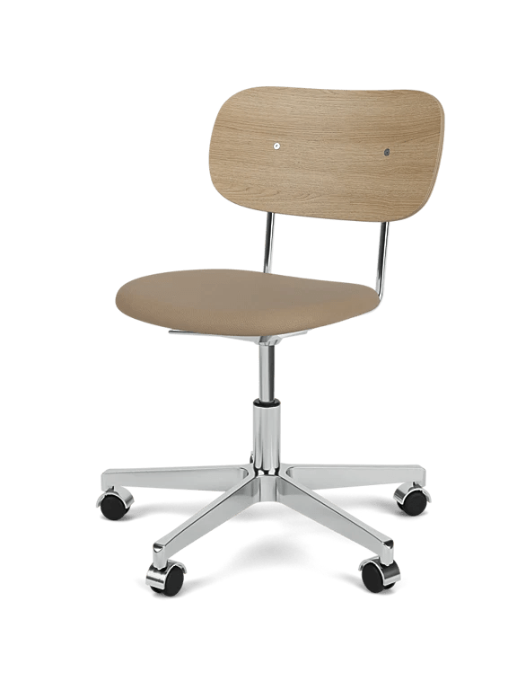Co Task Chair - Seat Upholstered - Audo Copenhagen Chairs - Natural Oak - Sierra 1611 - HORNE
