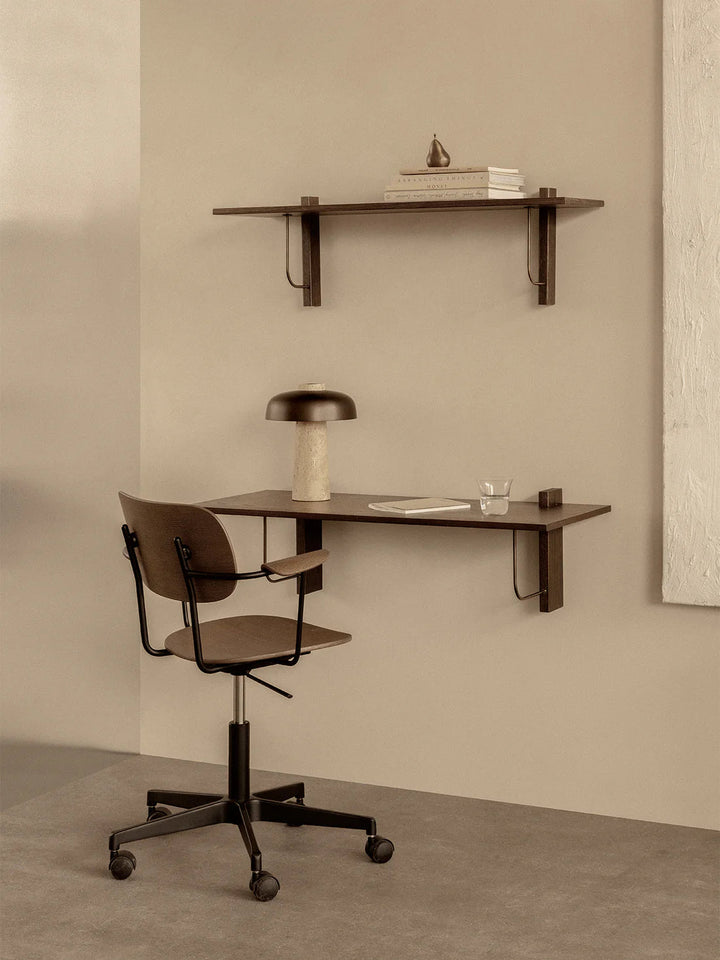 Co Task Chair - Un - Upholstered - Audo Copenhagen Chairs - With armrests - Black Oak - Polished aluminium - HORNE
