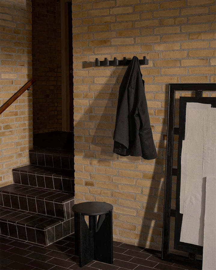 Column Coat Rack L - Kristina Dam Coat + Key Racks - Black Lacquered Oak - HORNE