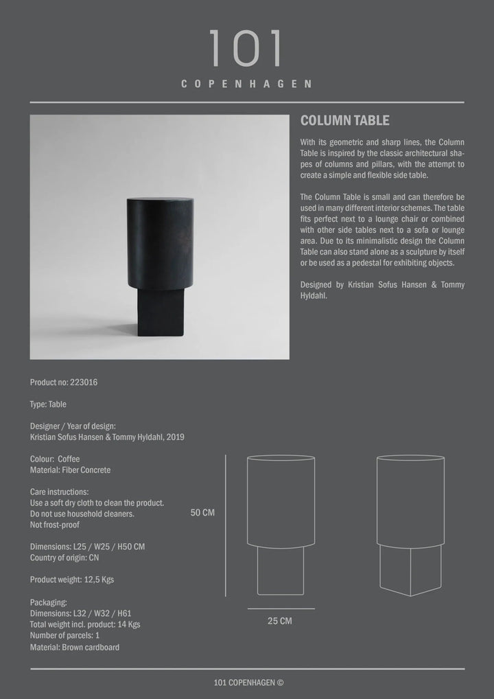 Column Table - 101 Copenhagen Tables - Coffee - HORNE