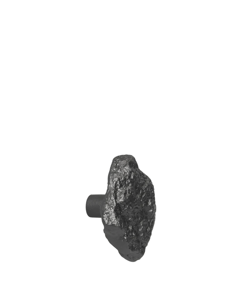 Comber Rock Hook - Ferm Living Hangers & Hooks - Small - Blackened Aluminum - HORNE