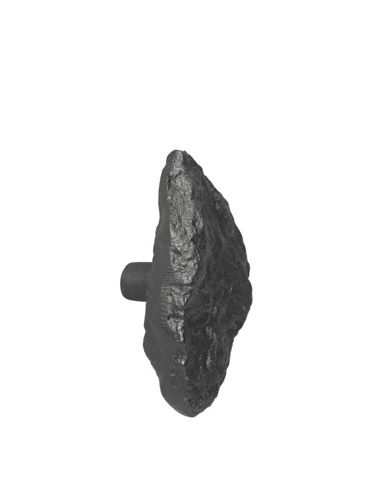 Comber Rock Hook - Ferm Living Hangers & Hooks - Small - Blackened Aluminum - HORNE