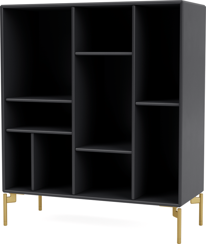Compile Decorative Shelf - With Legs - Montana - Shelving - Anthracite - Brass - HORNE