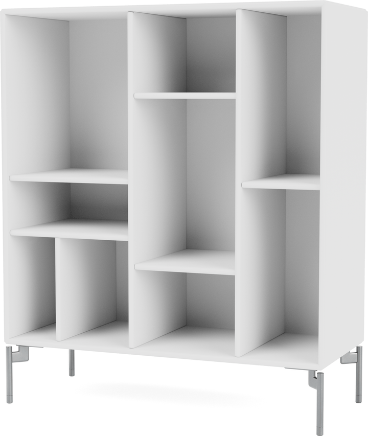 Compile Decorative Shelf - With Legs - Montana - Shelving - New White - Matte Chrome - HORNE