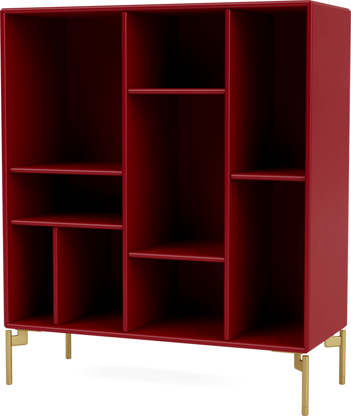 Compile Decorative Shelf - With Legs - Montana - Shelving - Beetroot - Brass - HORNE