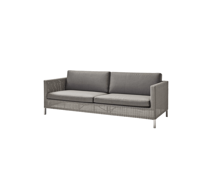 Connect 3 - Seater Sofa - Cane Line Outdoor Furniture - Taupe - Taupe Cushion Set - HORNE