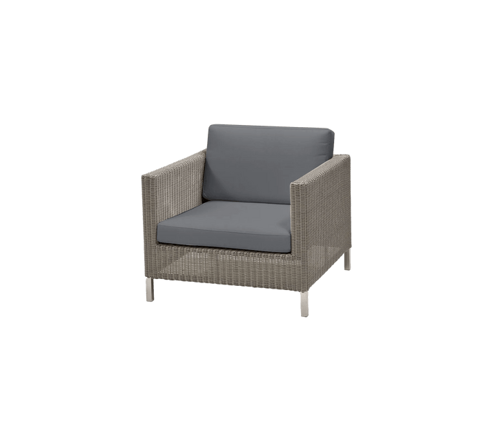 Connect Lounge Chair - Cane Line Outdoor Furniture - Taupe - Grey Cushion Set - HORNE