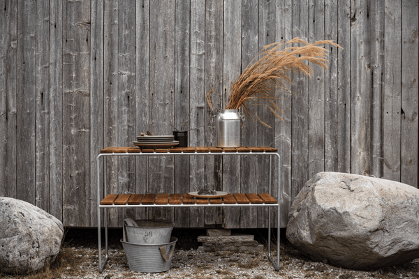 Console Table L105 - Grythyttan Stålmöbler - Accent Tables - Untreated Teak - HORNE