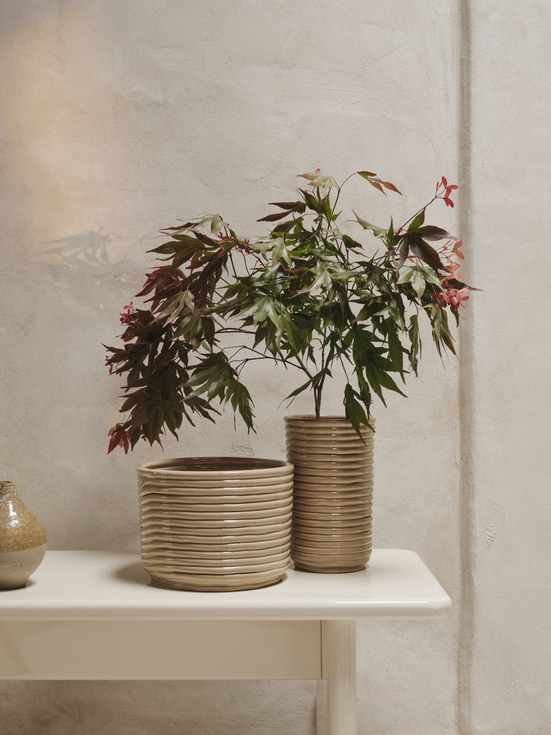 Corduroy Vase - Ferm Living - Vases - Carob Brown - HORNE